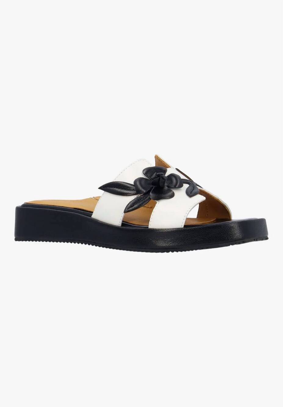 NEW L'AMOUR DES PIEDS women's aldara sandals in white black capri kid